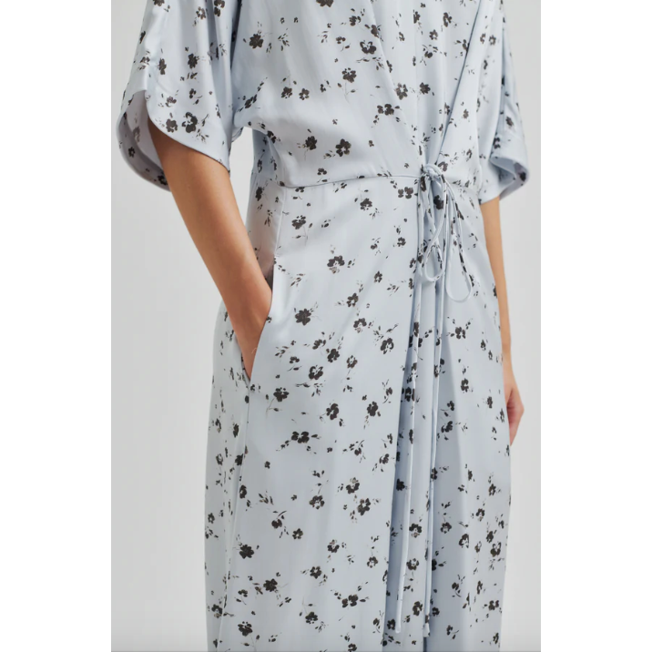 Adira V-Neck Dress Grey