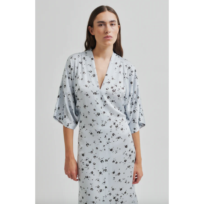 Adira V-Neck Dress Grey