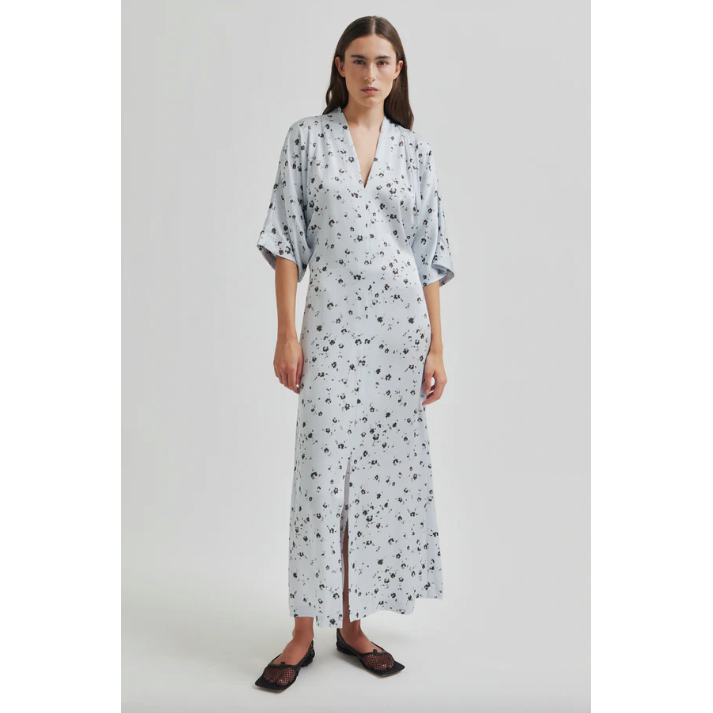 Adira V-Neck Dress Grey