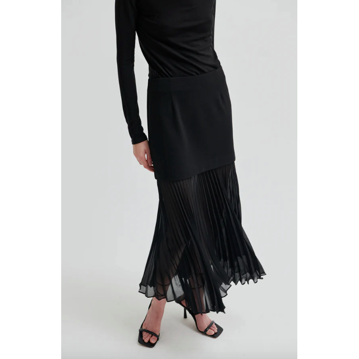 Koa Double Layer Skirt Black