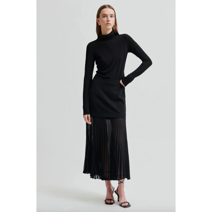 Koa Double Layer Skirt Black