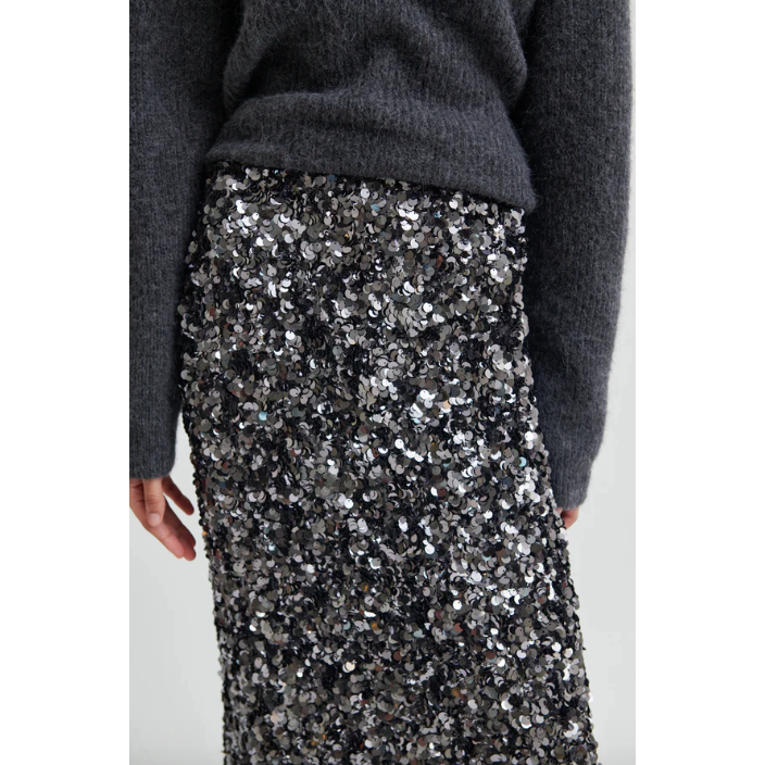 Shiny Skirt Gunmetal