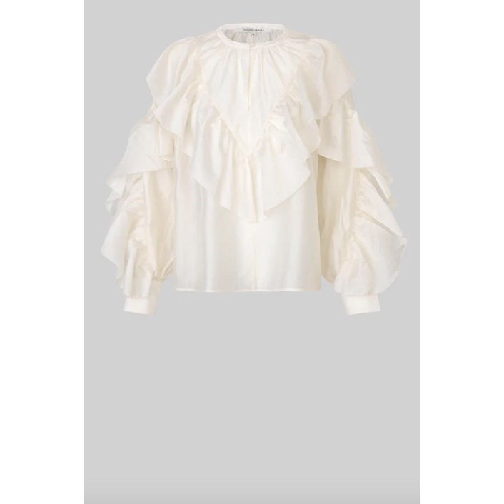 Fria Frill Blouse Cream