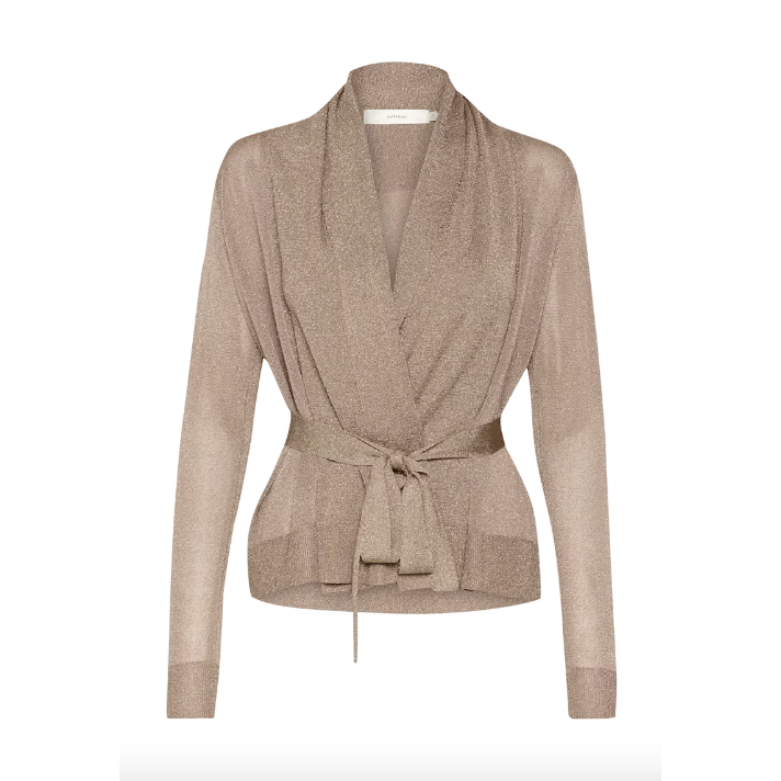 ThaniIW Short Cardigan Gold