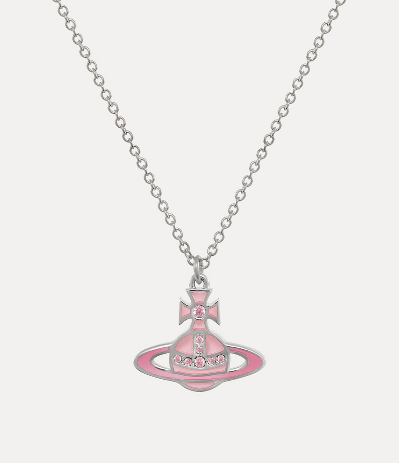 Concetta Bas Relief Pendant Platinum/Pink