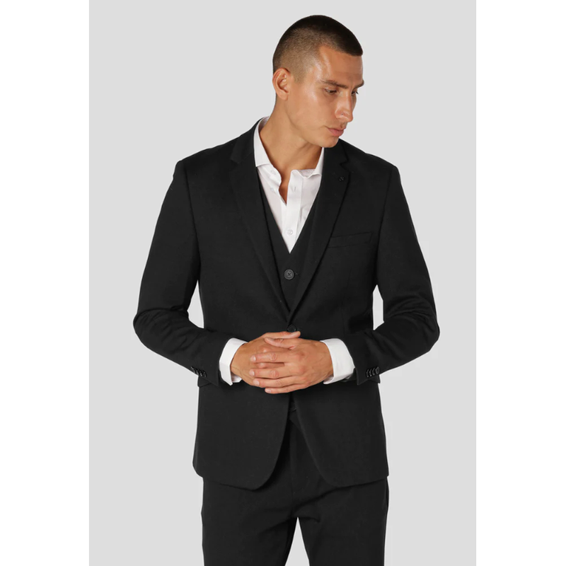 Clean Cut Copenhagen Milano Jersey Blazer Black