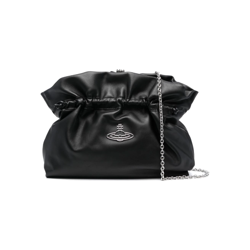 EVA Medium Clutch Orb Double Bag Black