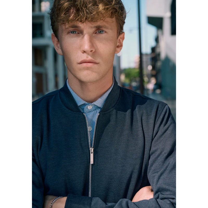 Clean Cut Copenhagen Brendon Jersey Zip Jacket Navy