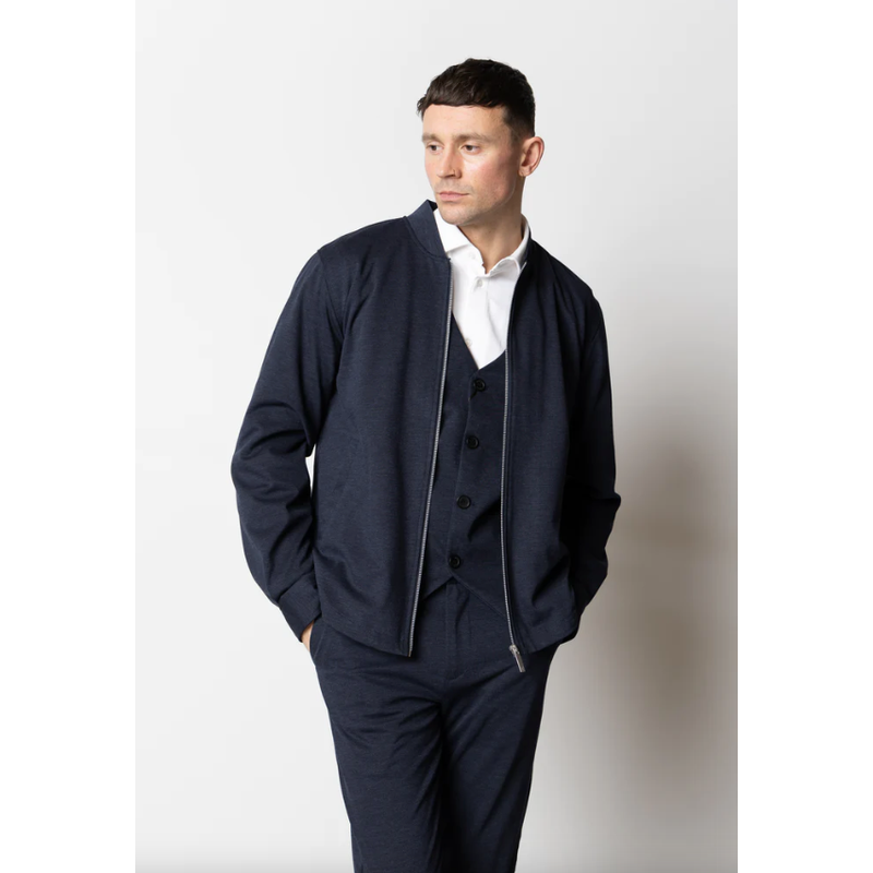 Clean Cut Copenhagen Brendon Jersey Zip Jacket Navy