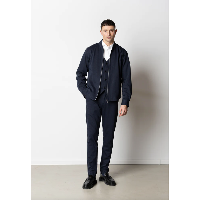 Clean Cut Copenhagen Brendon Jersey Zip Jacket Navy