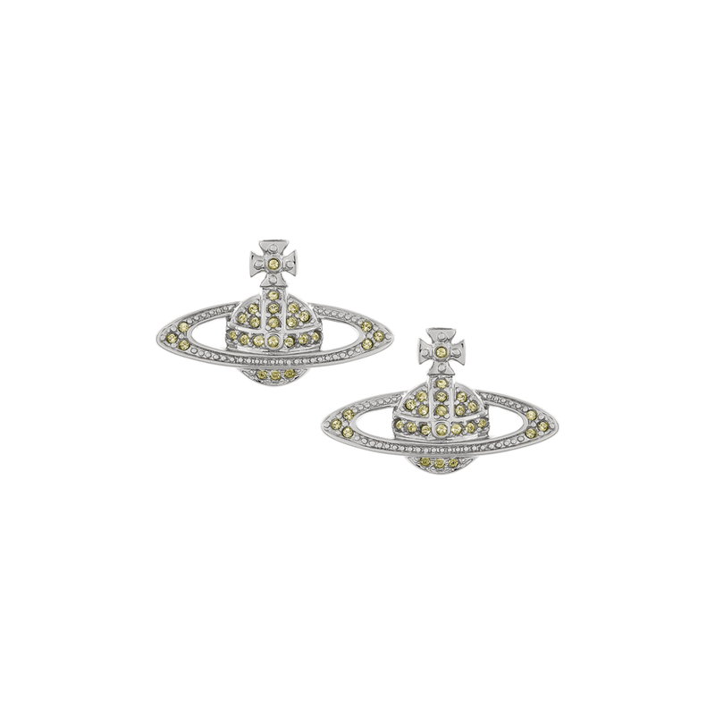 Mini Bas Relief Earrings Platinum/Jonquil