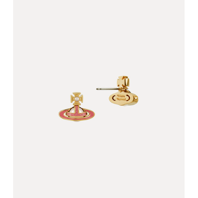 Simonetta Bas Relief Earrings Gold/Pink