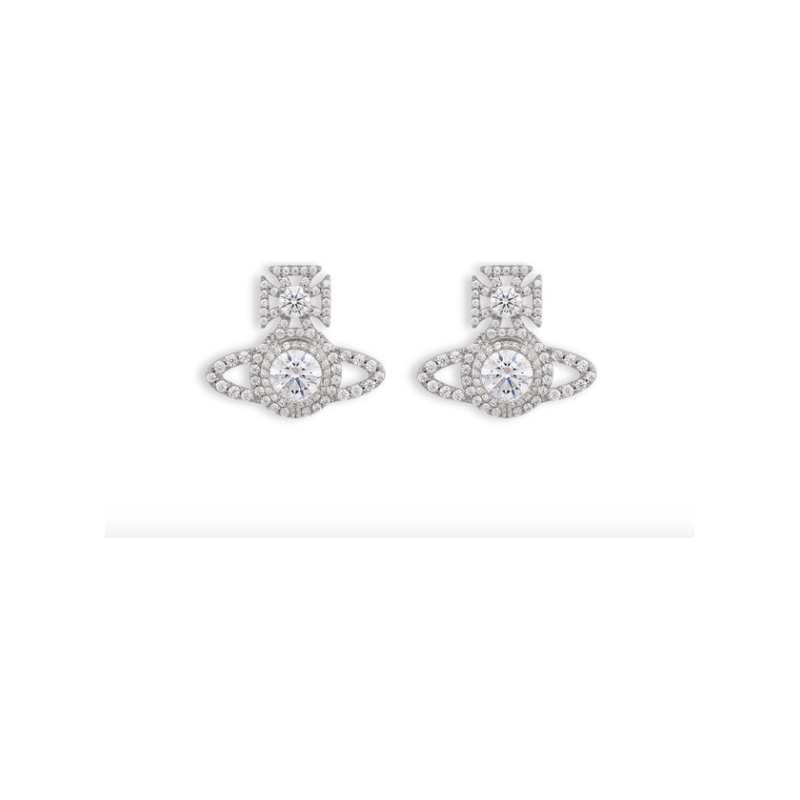 Norabelle Earrings Platinum/White