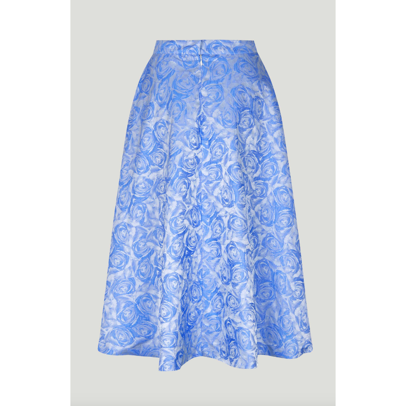 SAYA Rose Jacquared Skirt Blue
