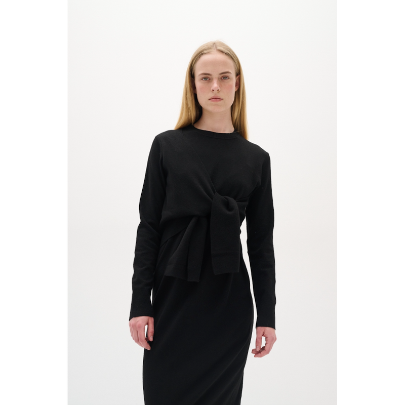 UdeliaIW Knitted Knot Detail Dress Black