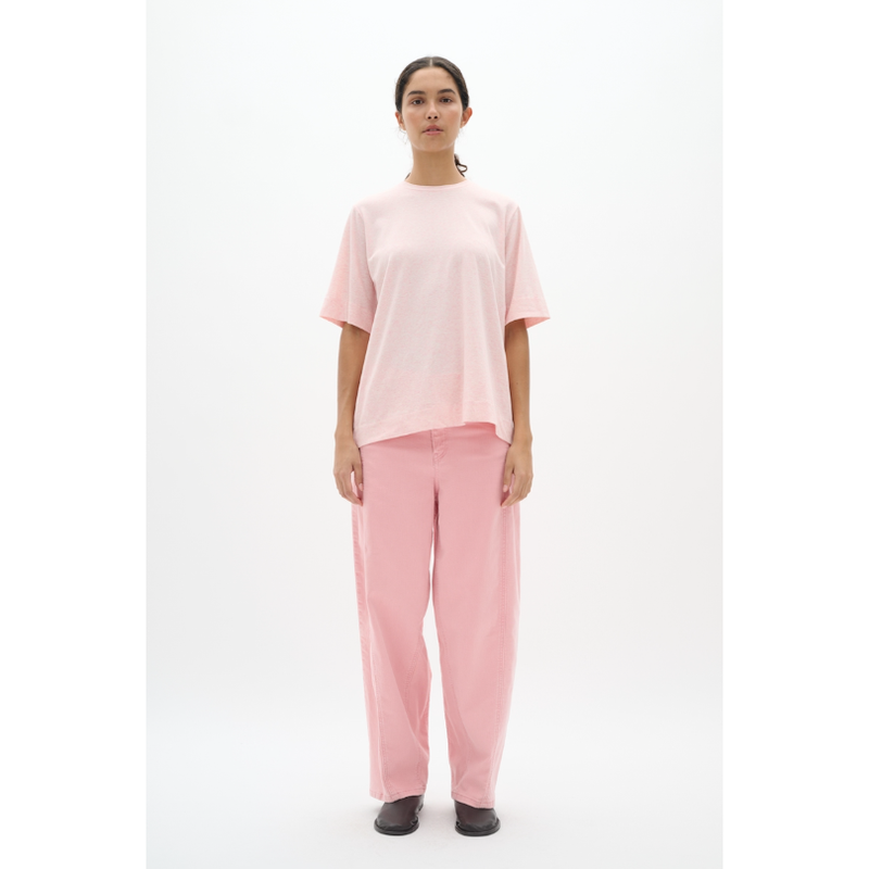 UtaIW Boxy Base Tee Melange Pale Pink