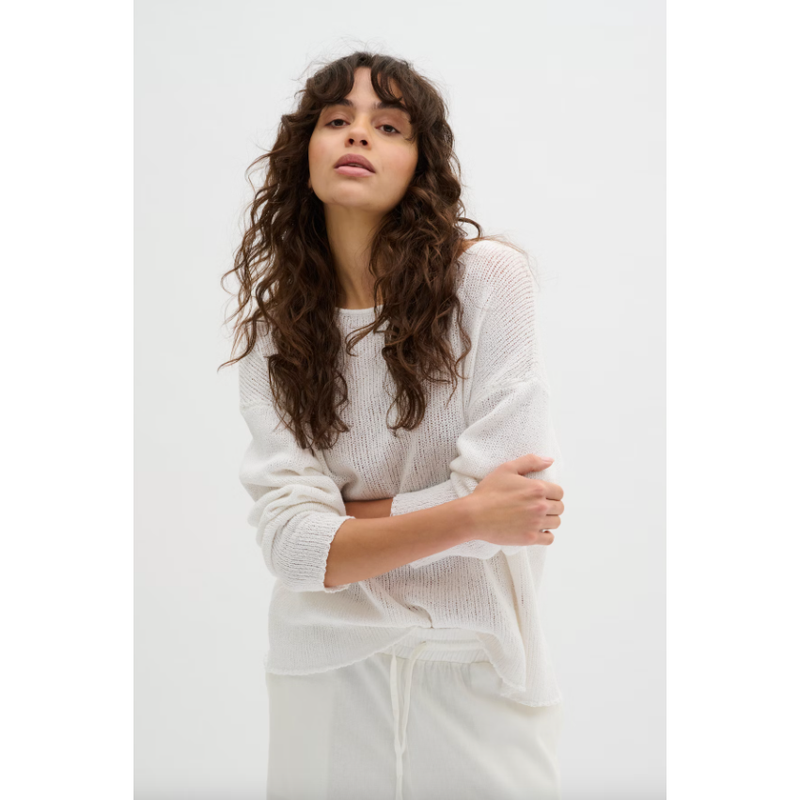 Diva Boxy Knit White
