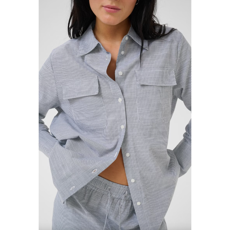 SkyeMW Cotton Shirt Blue Stripe