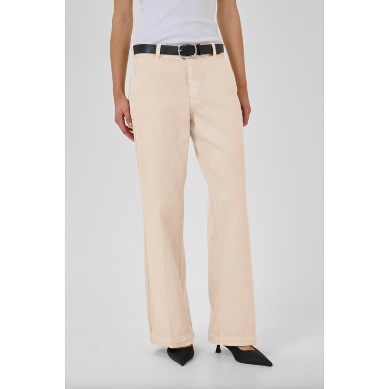 LaraMW 149 Wide Leg Cotton Jeans Ecru