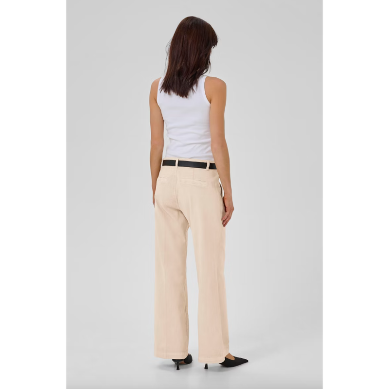 LaraMW 149 Wide Leg Cotton Jeans Ecru