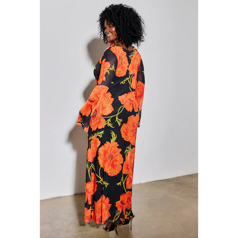 Aria Mesh Poppy Dress Black