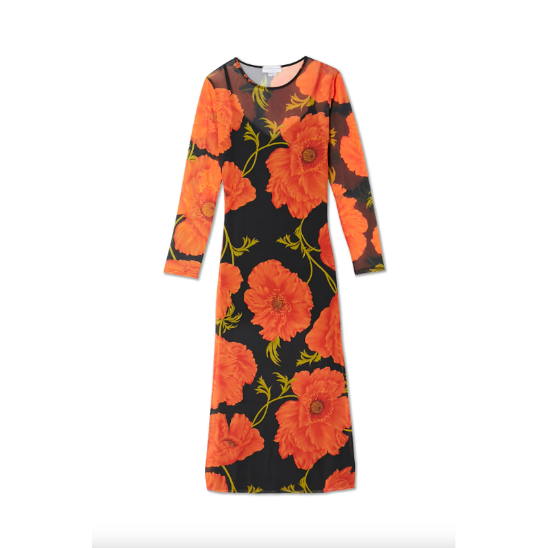 Aria Mesh Poppy Dress Black