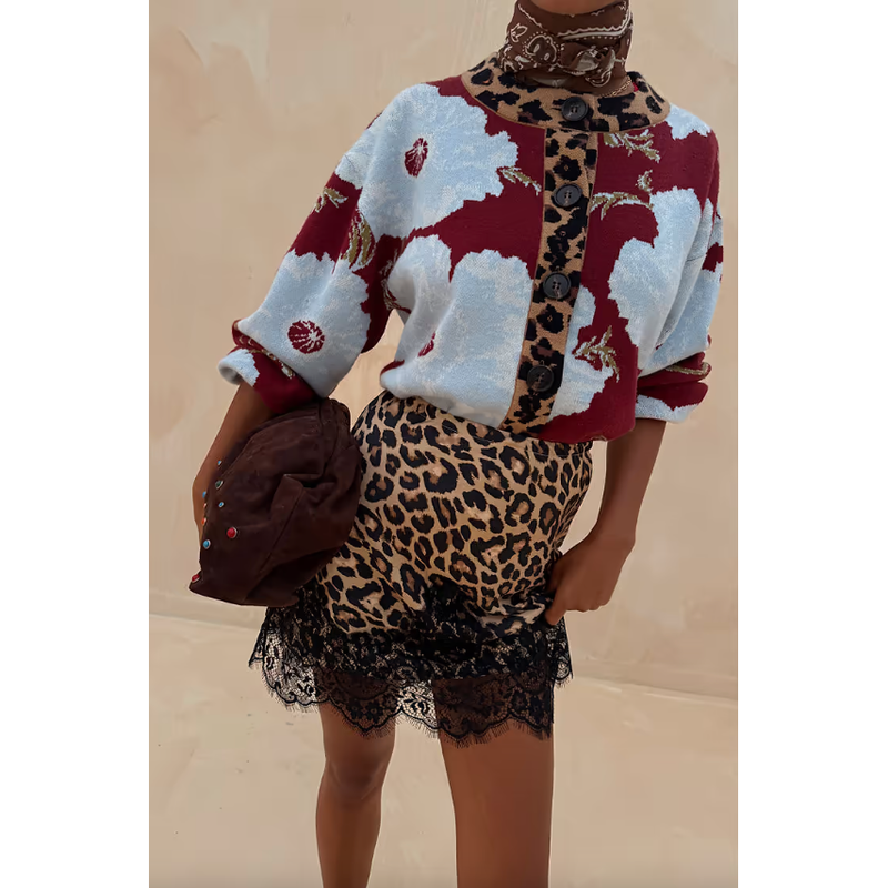Poppy Cardigan Burgundy
