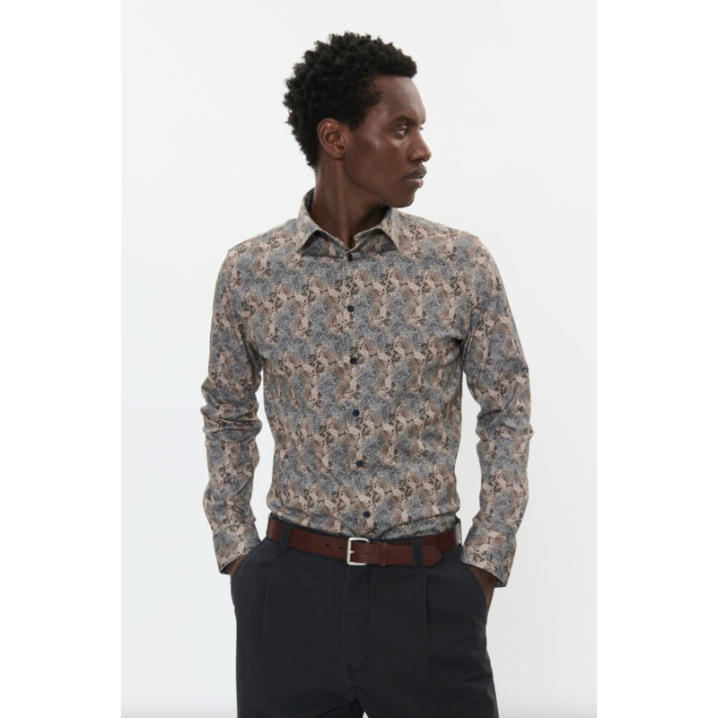 MAmarc Patterned Shirt Brown