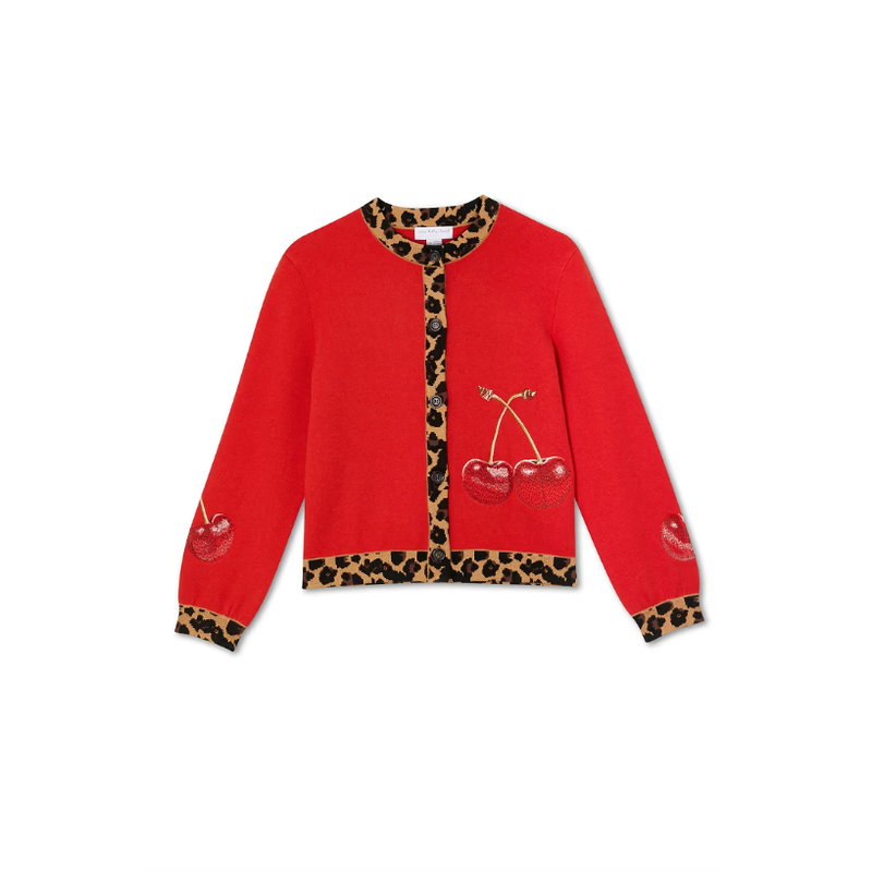 Cherry Holly Cardigan Leopard