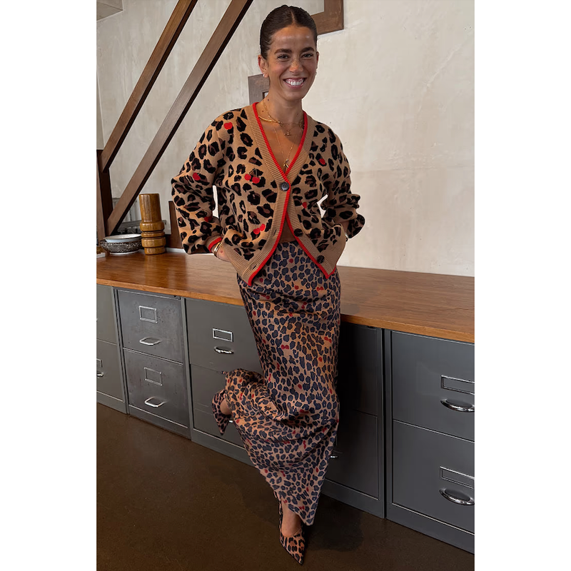 Cherry Leopard Dorris Skirt