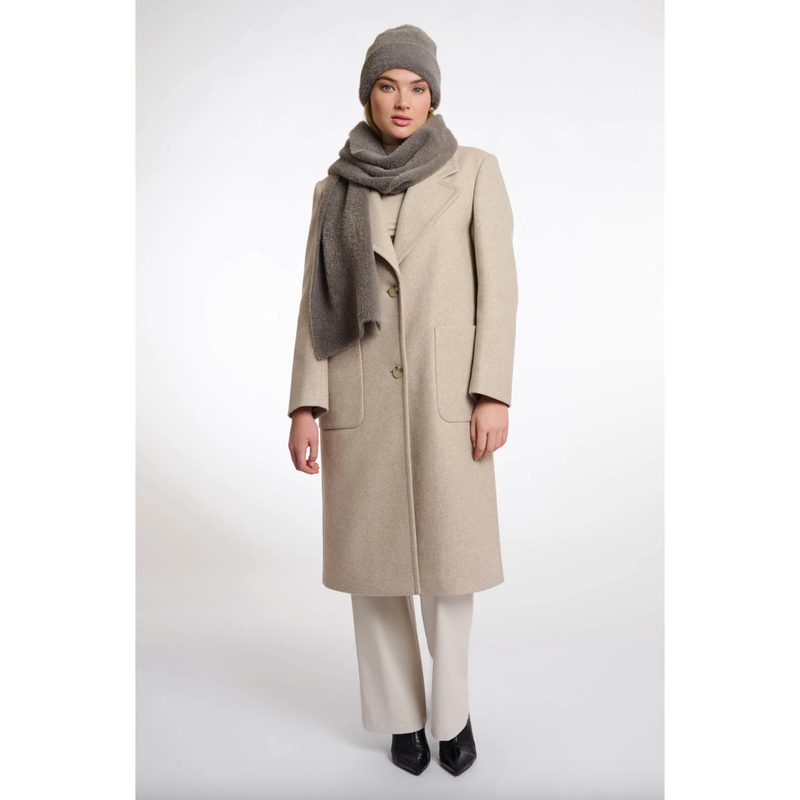 Leah Knitted Scarf Taupe