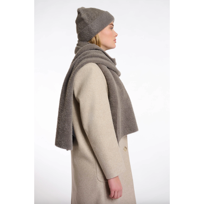 Leah Knitted Scarf Taupe