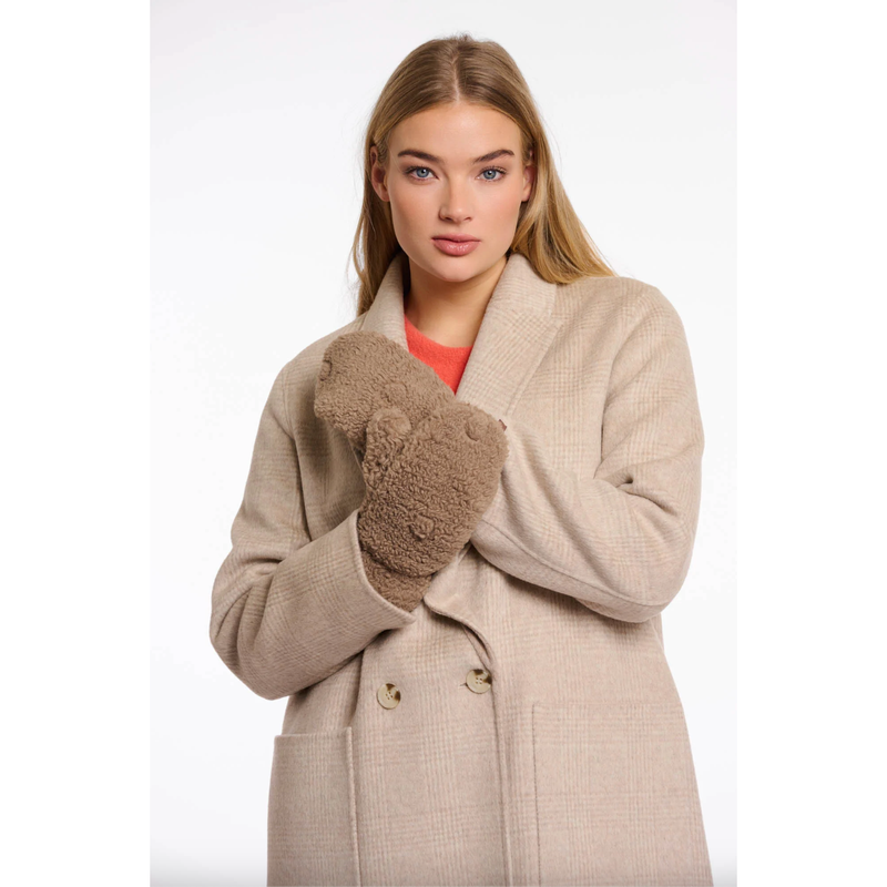 Aleida Teddy Gloves Toffee