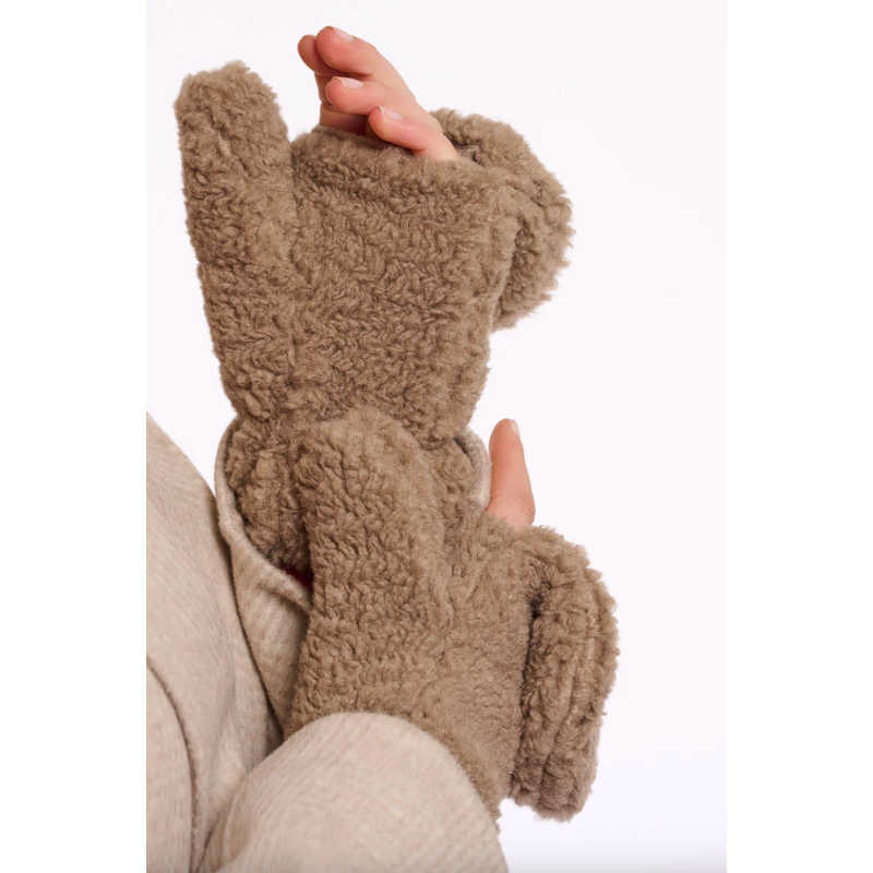 Aleida Teddy Gloves Toffee