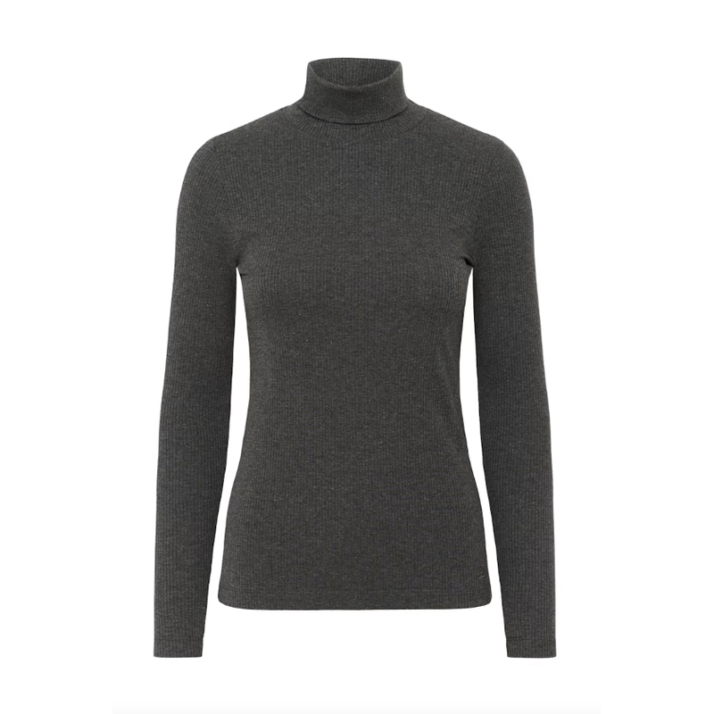 DagnaIW Rollneck Melange Long Sleeve Dark Grey