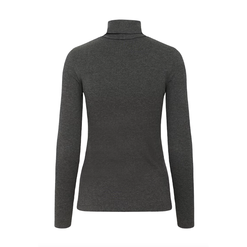 DagnaIW Rollneck Melange Long Sleeve Dark Grey