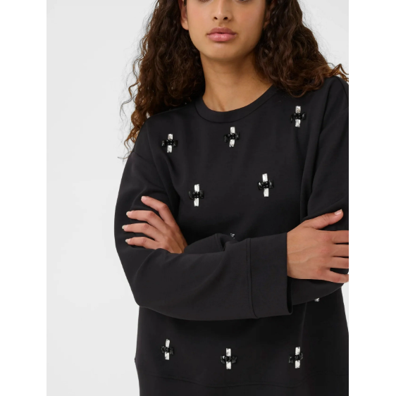 KincentIW Deco Blouse Sweatshirt Black