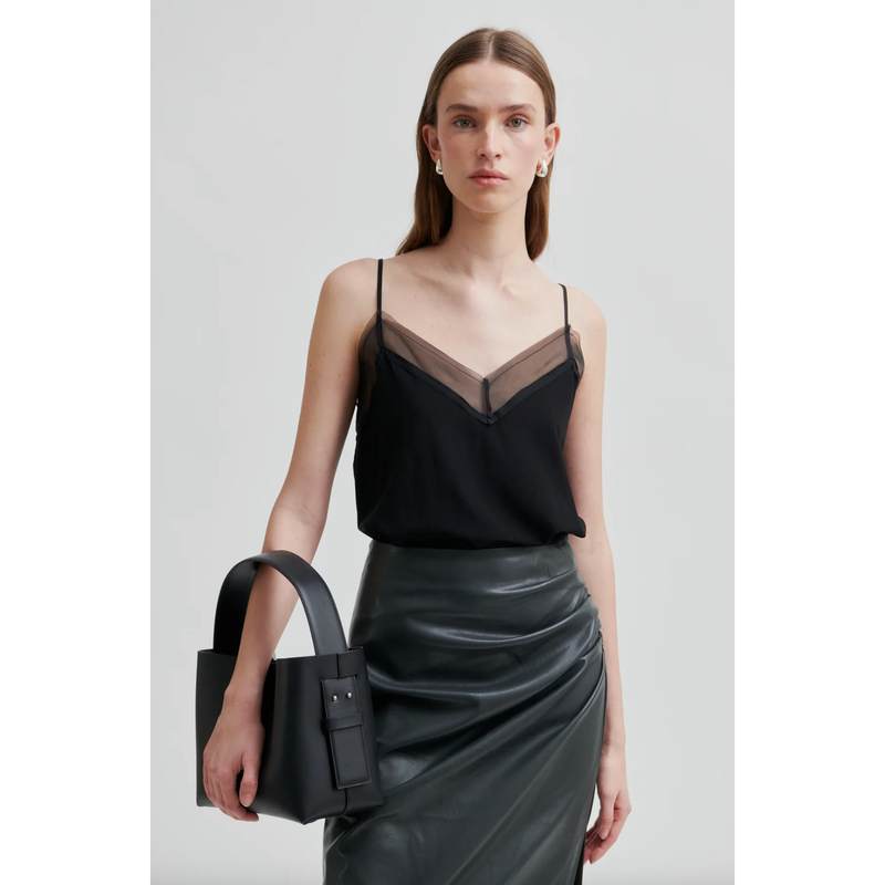 Diaz Strap Top Black