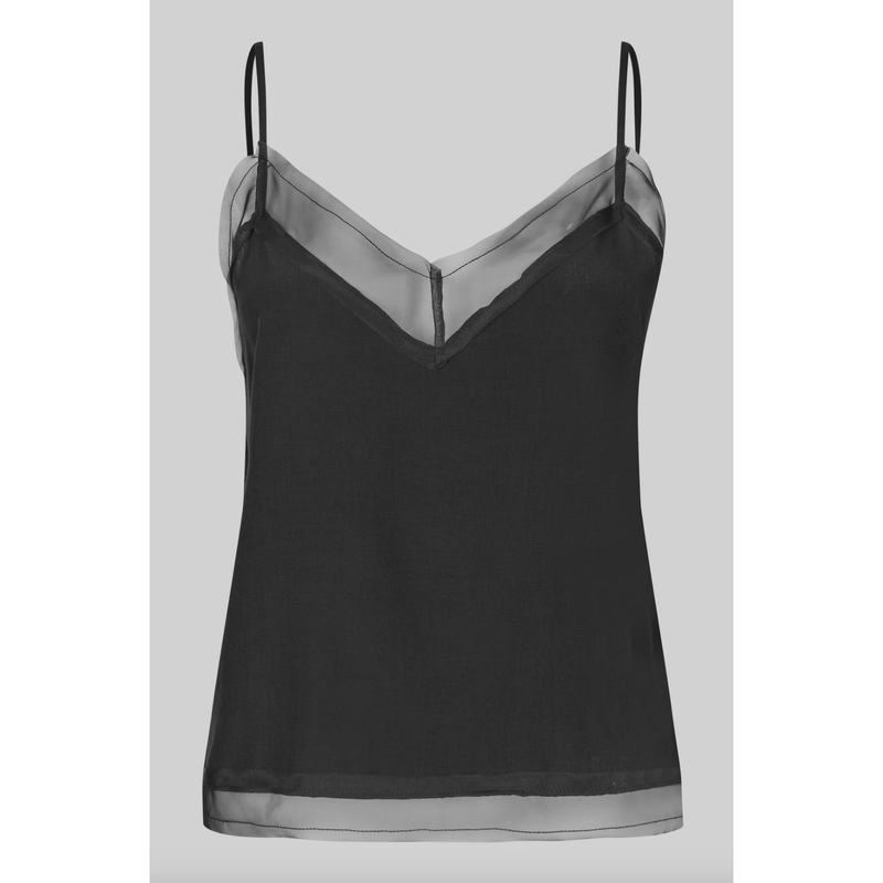 Diaz Strap Top Black