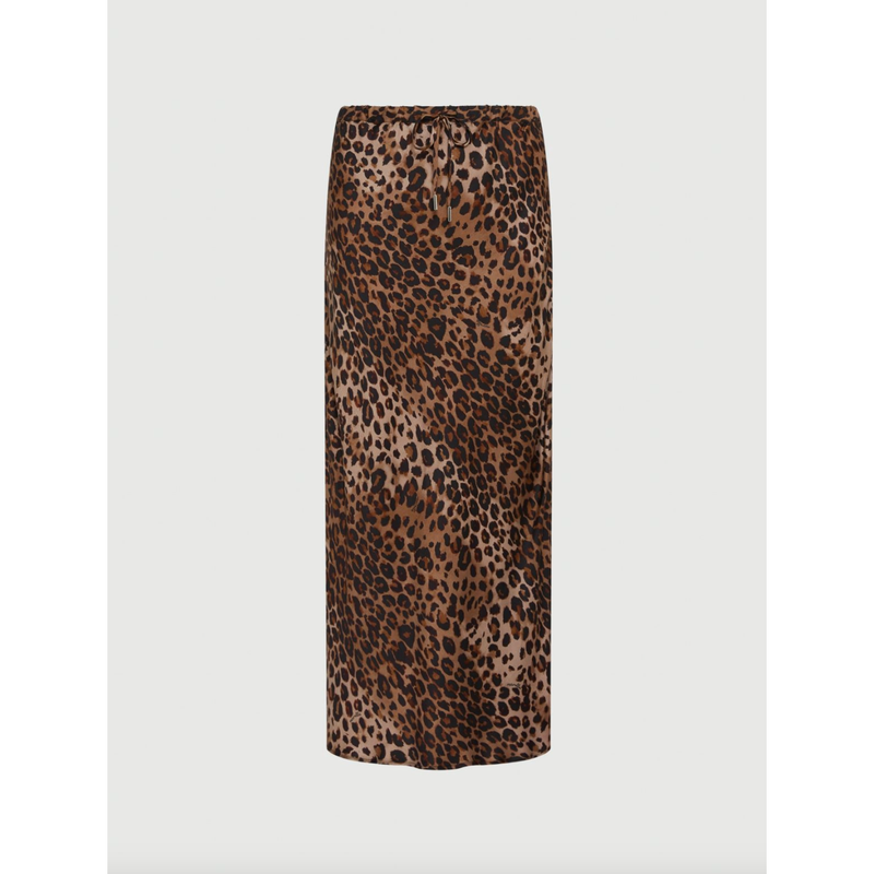 Albany Viscose Midi Skirt Leopard