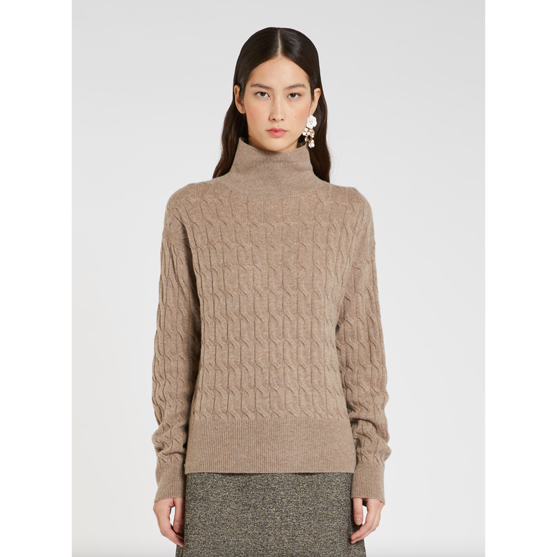 Aereo Wool Cashmere Sweater Beige Melange