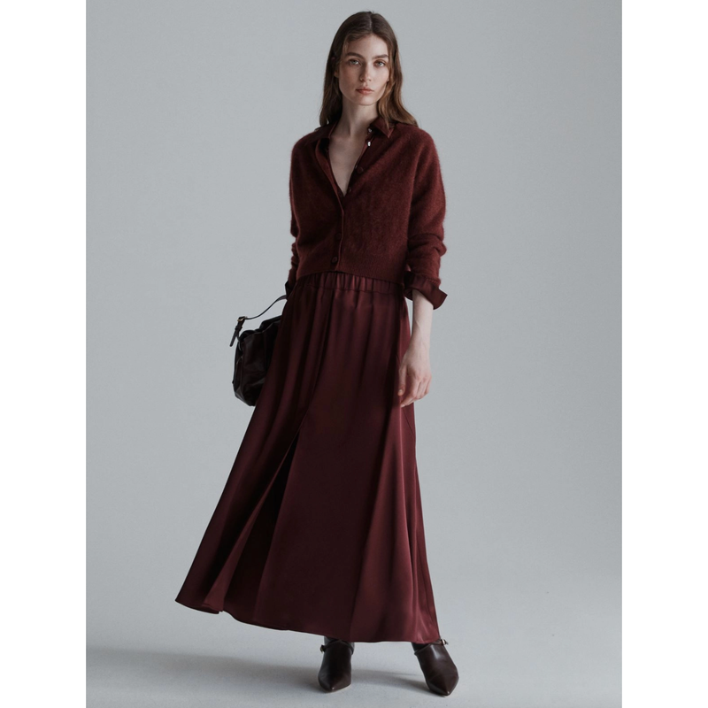 Belluno Midi Skirt Bordeaux