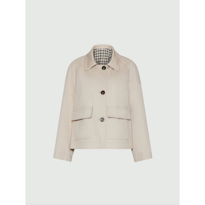 Darsena Reversible Short Raincoat Stone