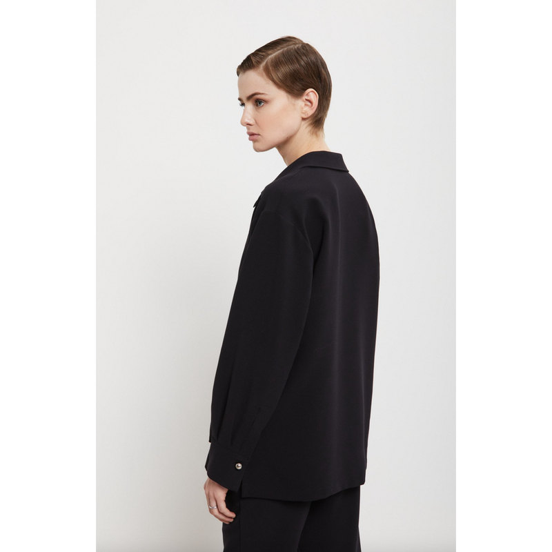 V-Neck Shirt Tunic Black