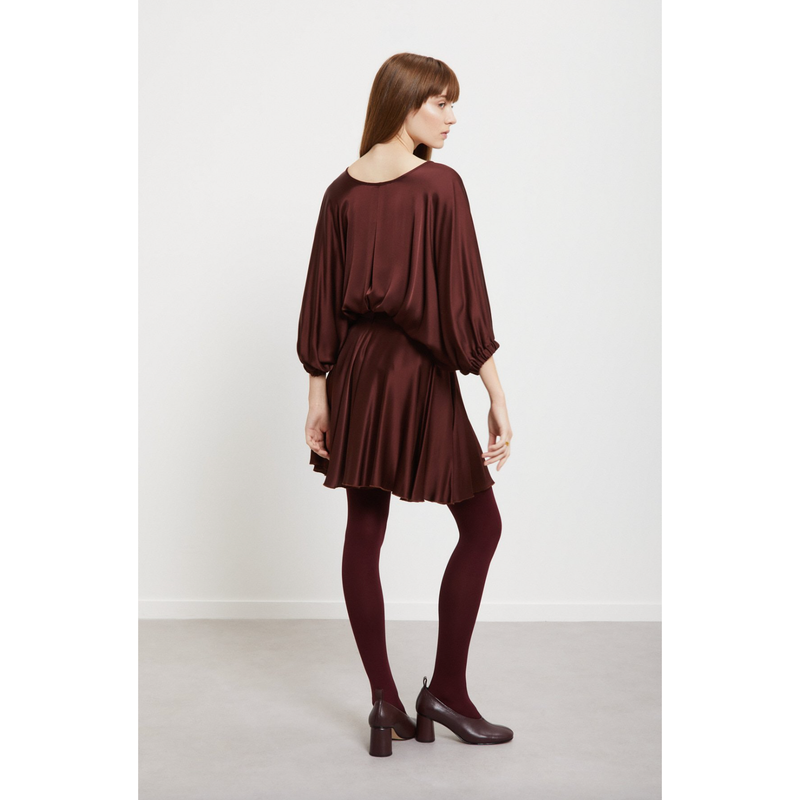 Viscose Flowy Blouse Brown