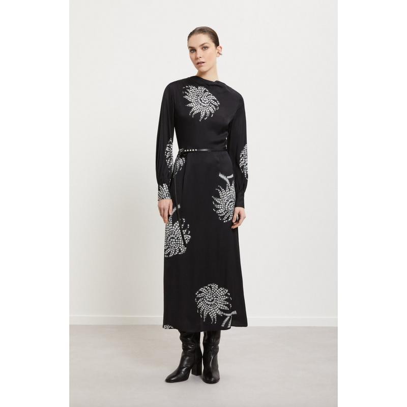 Jewel Print Dress Black