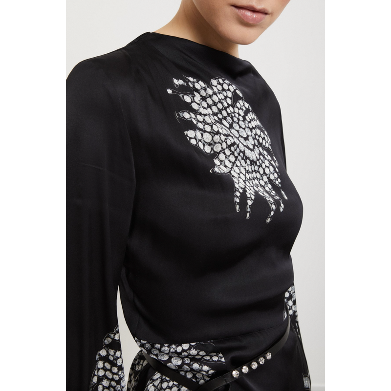 Jewel Print Dress Black