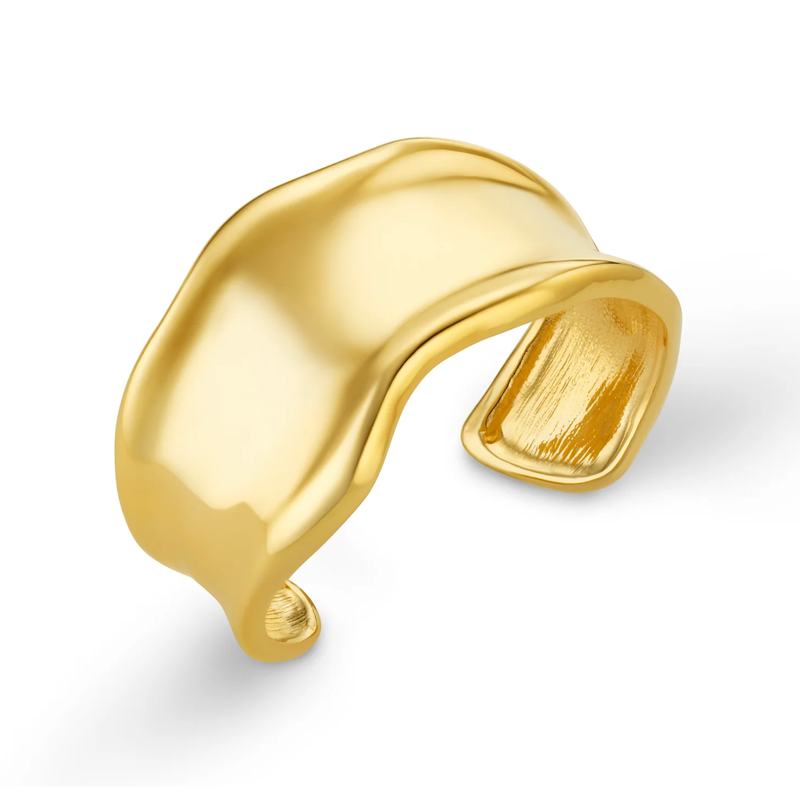 Statement Organic Molten Metal Cuff Gold