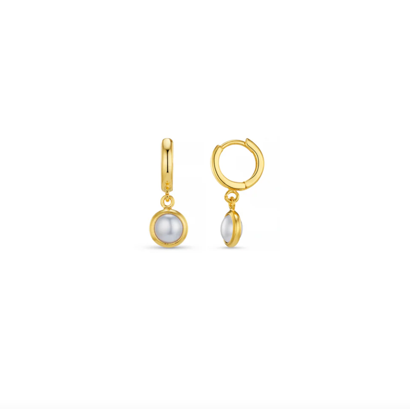 Mini Micro Pearl Drop Earring Gold