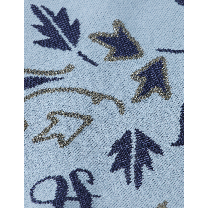 Relaxed Jacquard Pullover Blue